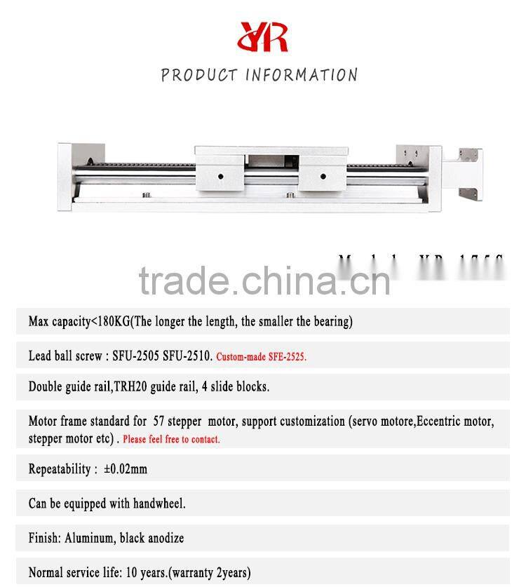 180kgs Load Capacity Heavy Load Multi Axis Industrial Robot Arm Motorized Linear Stage YR-175S