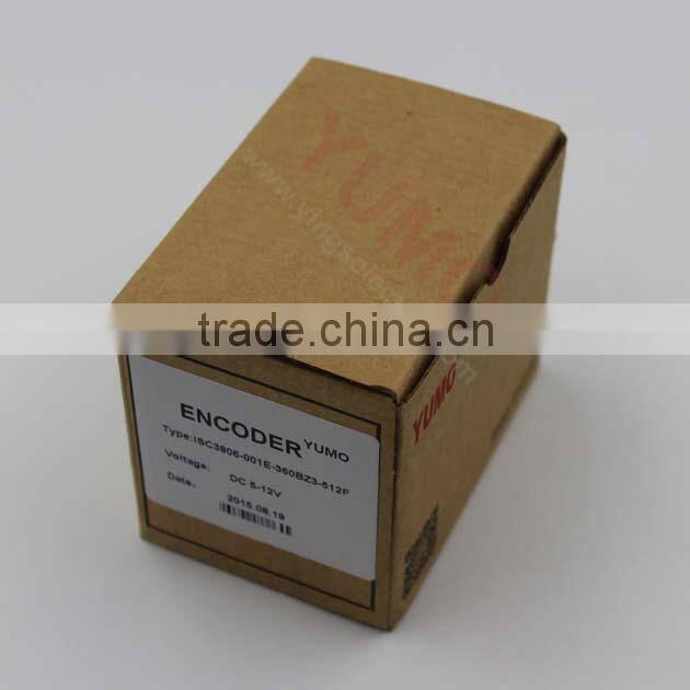ISC3806 6mm 360ppr ABZ phase 5V 12V push pull Bottom outlet Solid shaft incremental rotary encoder cnc machine encoder