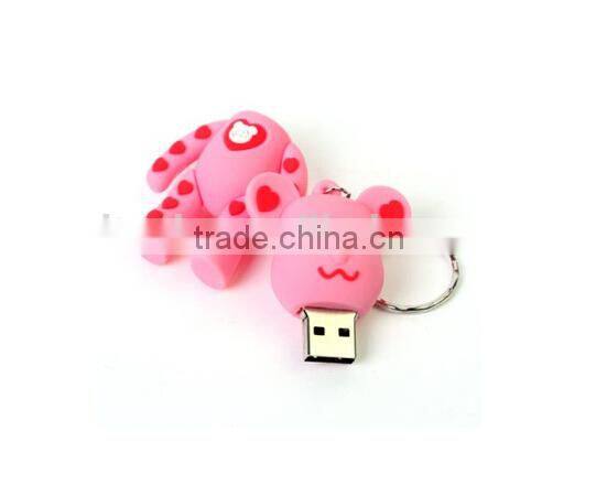 32GB Lovely bear soft PVC wholesale usb flash drive,usb memory flash drive gifts
