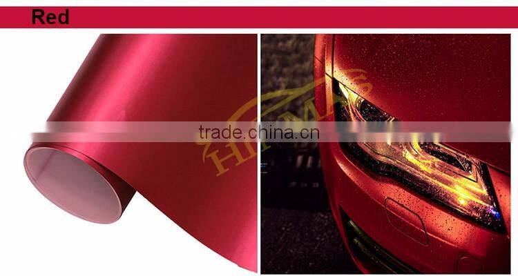 Air drain matte chrome rose red wraps For Car Wrapping (Air Free)