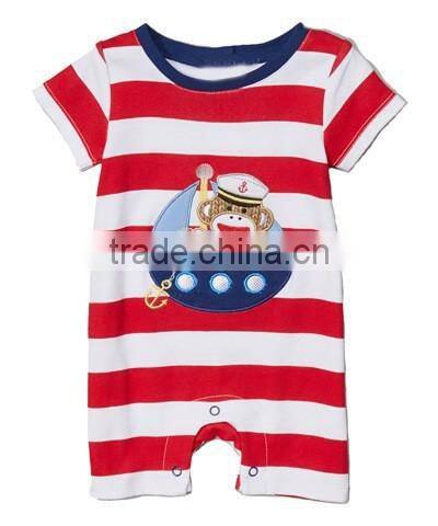 new summer style baby boys clothes casual short-sleeved navy pirate Romper jumpsuits newborn baby clothing