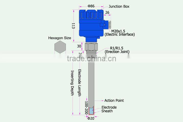 2015 new LS-DCA Radio-frequency Capacitance Level Switch