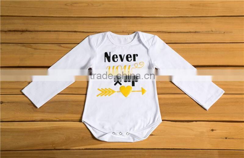 Valentine's Day girls white long sleeve romper baby children frock model