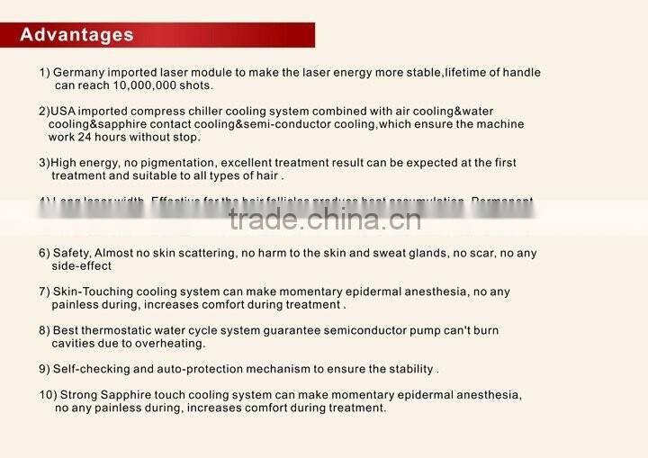 808nm Diode Laser Hair Removal Machine And Skin Rejuvenation with CE approved