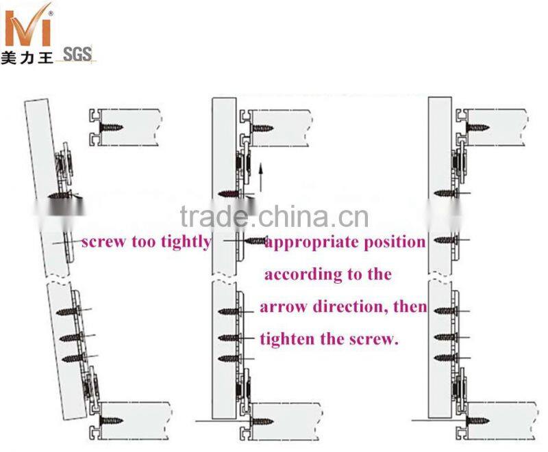 Wardrobe Light-duty Sliding Closet Door Roller Fittings Hardware System