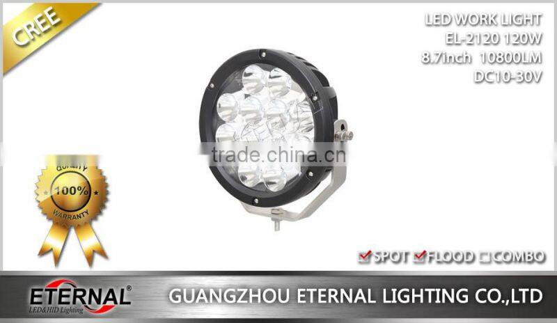 120W LED work light driving headlight for heavy duty equpment excavator mining trucks forestry logging machinery agriculture