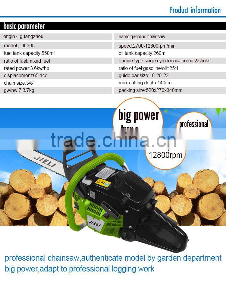 365 65cc gasoline gasolin chain saw poulan dolmar chainsaw top pole long handle chain saw steel mini chainsaw for sale