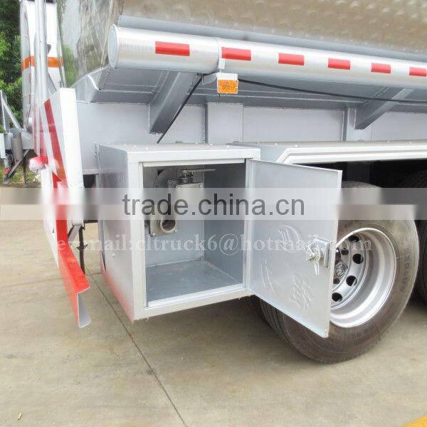 3 Axles Aluminum Alloy Crude Oil Semi Trailer 55000L