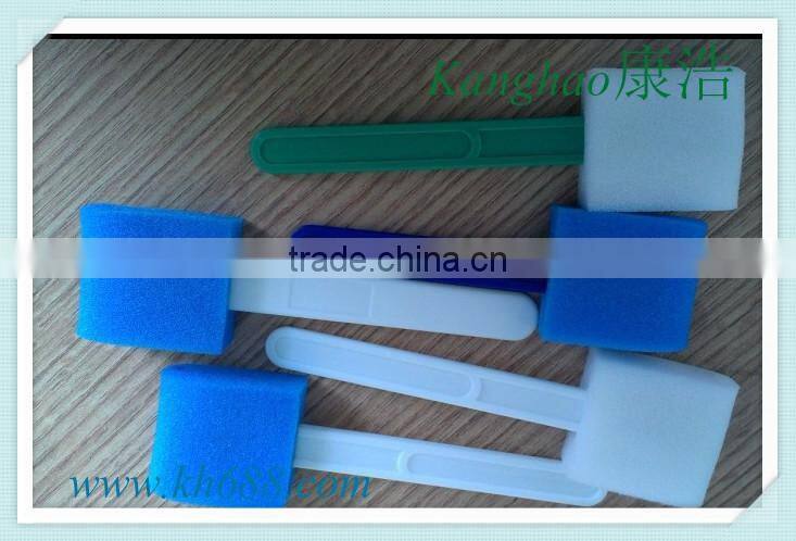 Factory directly sell latex free iodine volts sponge, skin disinfectant body cleaning before surgical sponge