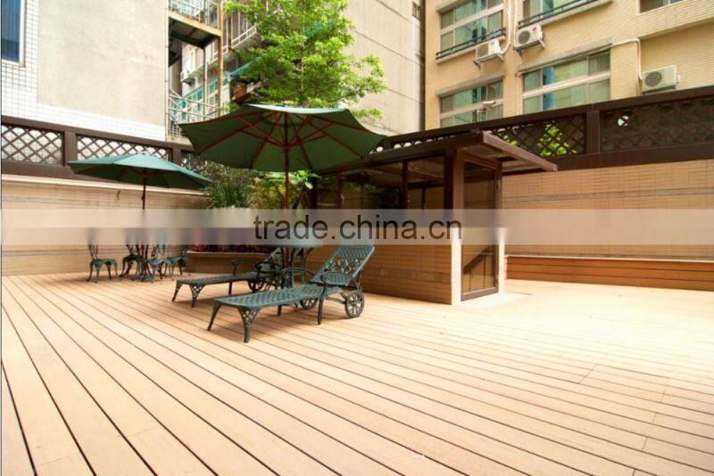 Solid Wood plastic composite HDPE wpc flooring durable outdoor anti-slip wpc decking