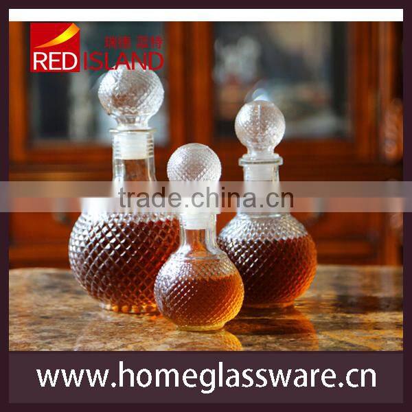 250ml luxurious glass whisky decanter with glass stopper