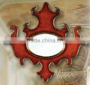 Wooden classical hand carved wall mirror, MOQ:1PCS(B70102)