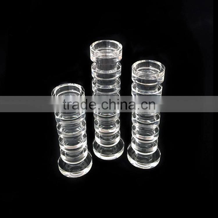 2016 latest design wedding crystal candle holder for home decoration