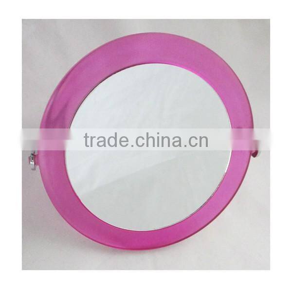 Popular pink round compact mirror for girls' gift