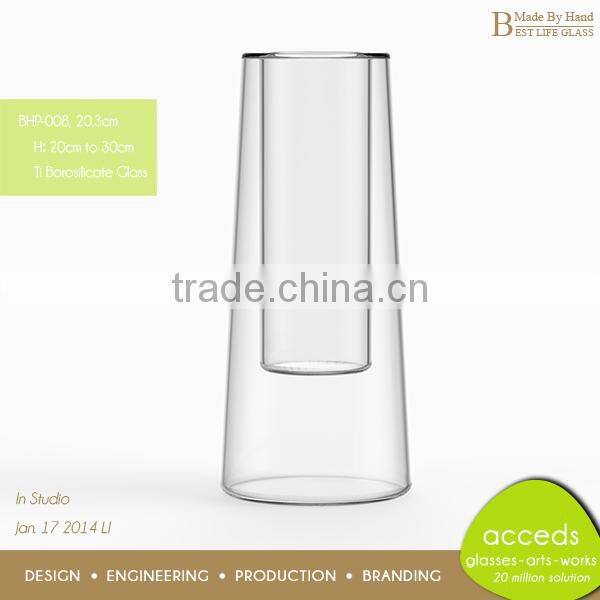 Glass Hydroponic Container for Home or Garden Decoration