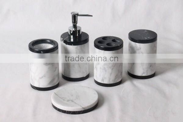 Pure white marble bath toilet bathroom sets accessories
