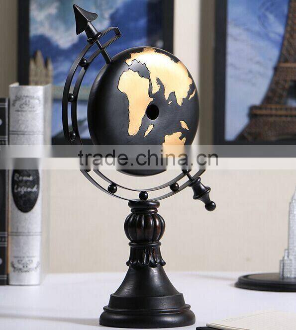 American Globe desk clock resin antique globe clock