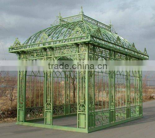 High Quality Metal Garden Greenhouse / Beautiful Steel Greenhouse