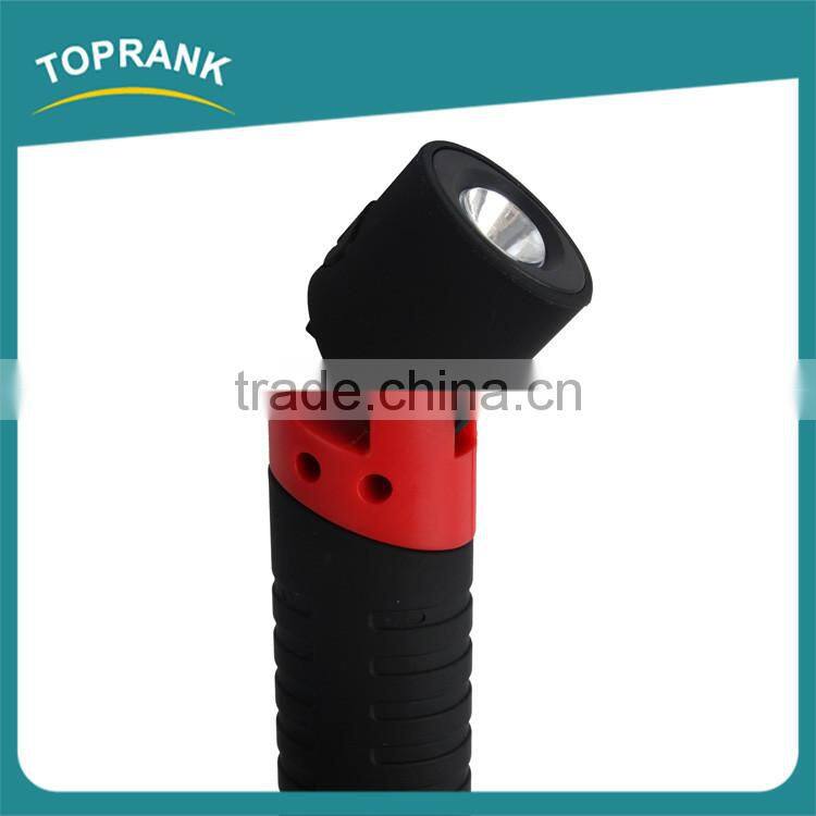 New design ABS portable flexible head extending led magnetic flashlights