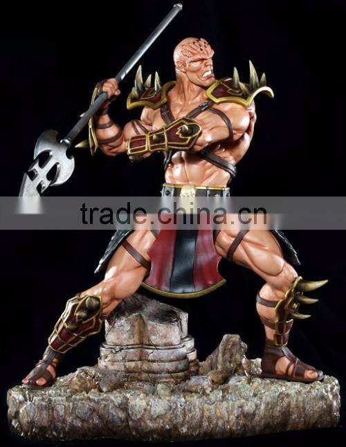 Customized fighting game player Mortal Kombat Goro statue