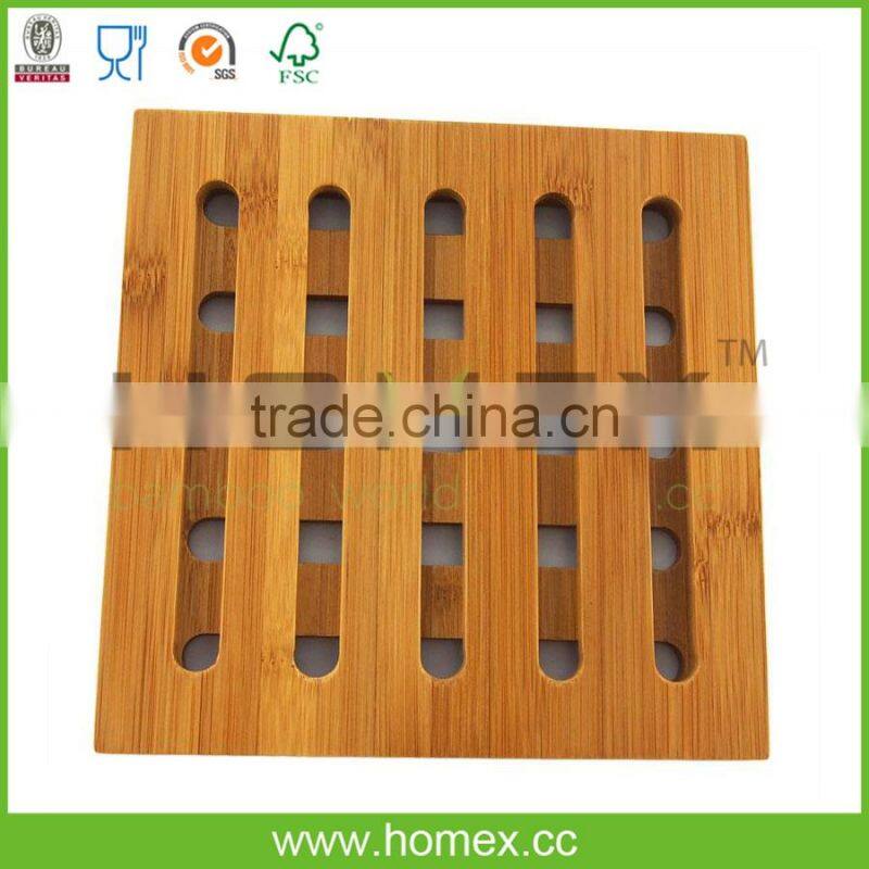 Square Bamboo Coaster Trivet/Homex_FSC/BSCI Factory