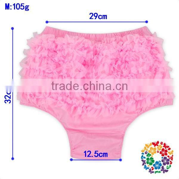 Plus Size Women Ruffle Bloomer Pink Organic Cotton Panties Wholesale Women Underwear