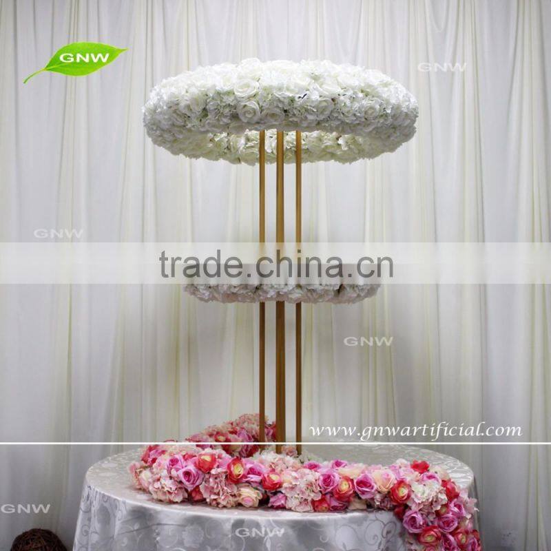 GNW FLW161031 Decorative cheap wholesale artificial colorful wedding flowers wall