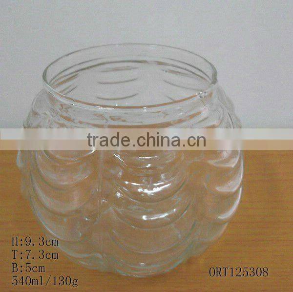 clear glass candle holder