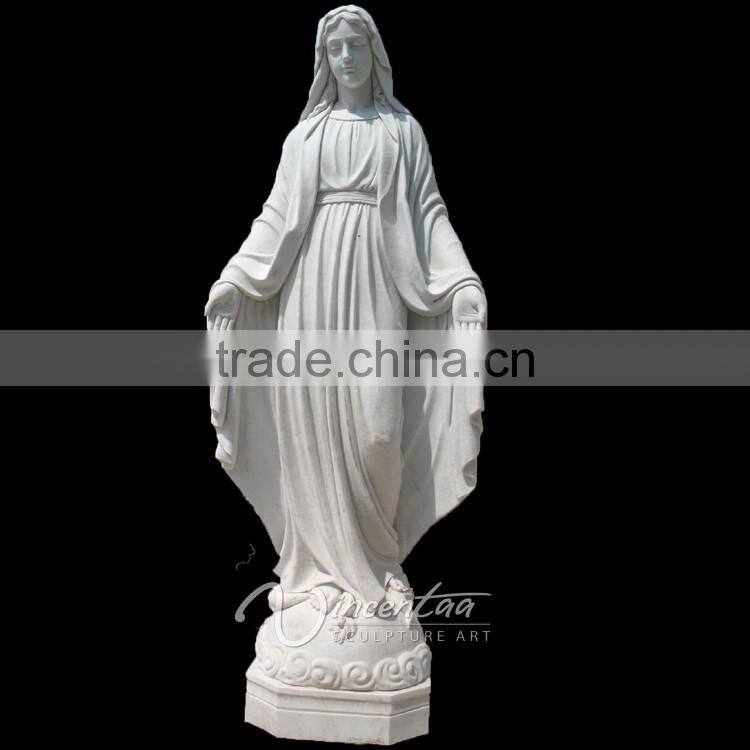 2015 hot sale garden decor marble statue virgin mary