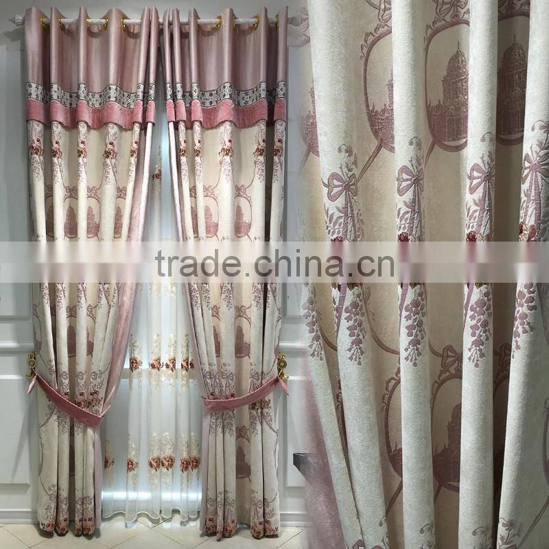 JH-541European luxury chenille curtains around the living room bedroom windows shading thick American customized