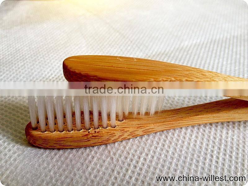 thin bamboo toothbrush, toothbrush with bamboo handle