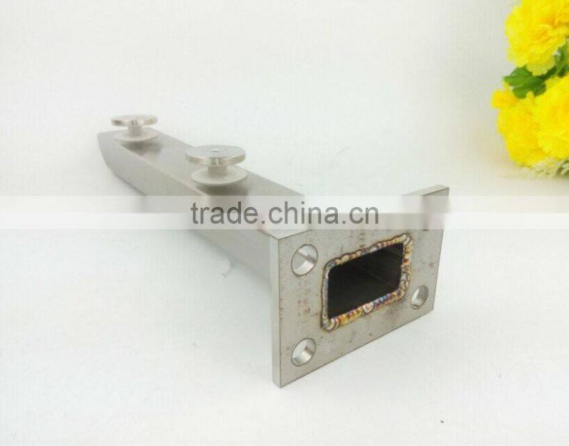 Square Hollow Glass Railing Post In Veranda/Stainless Steel Railing