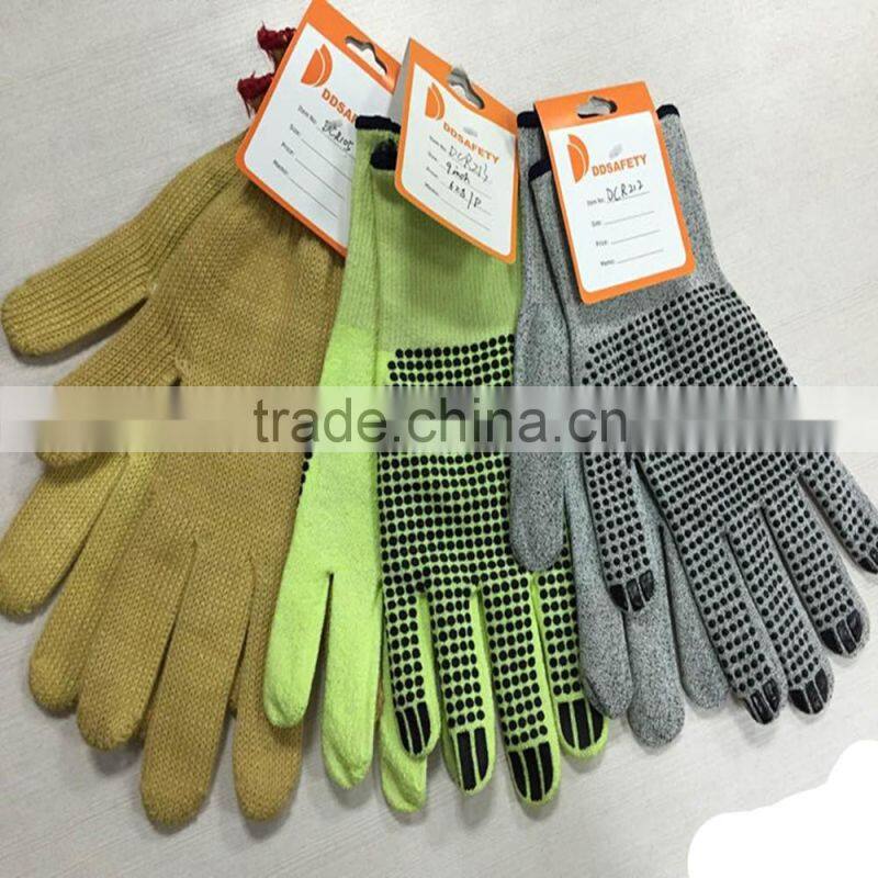 DDSAFETY 2017 Hot Sales Stainless Steel And Polyester Blend Cut Resistant Gloves