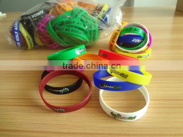 eco-friendly inkfilled raise money silicone band