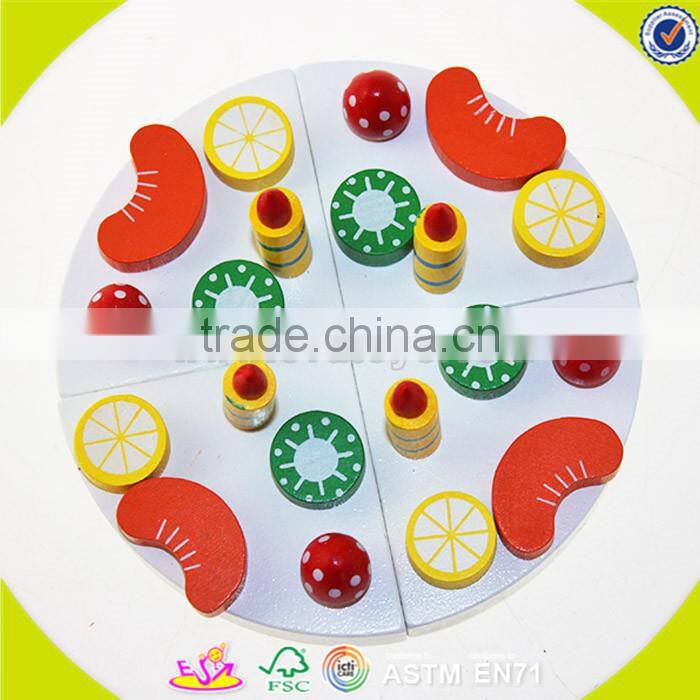 Wholesale hot sale high quality wooden tea toy set new popular pretend pink wooden tea set toy W10B048