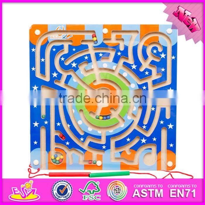 2017 New products kids educational toy wooden magnetic color maze W11H019