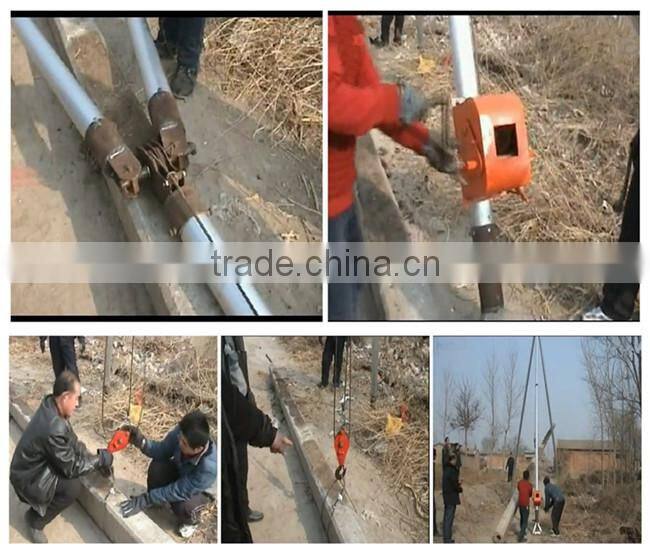 aluminum alloy erecting pole for street lighting pole 8-15M