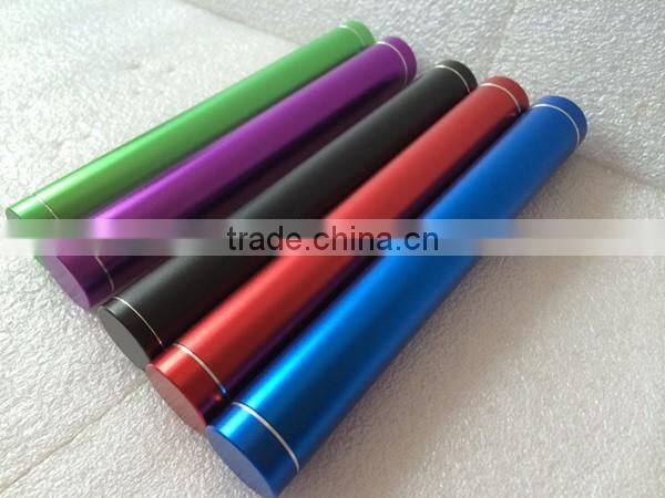 Wholesale 3600mAh Mini Aluminum Round Tube Power Bank Charger