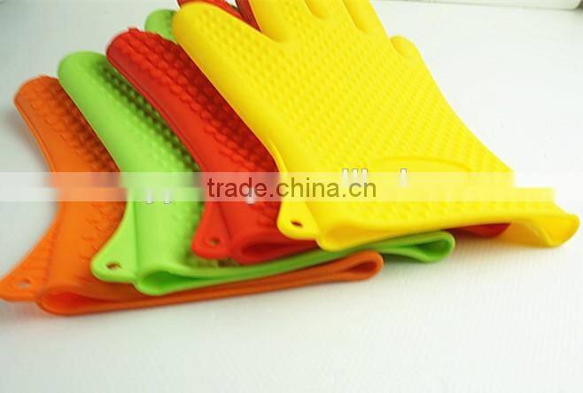 11030 Silicone Heat Resistant Grilling BBQ Gloves for Cooking, Baking, Smoking & Potholder