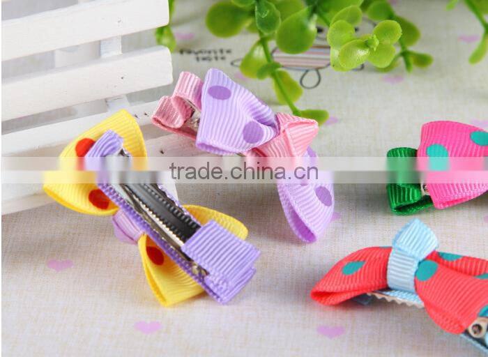 Factory wholesale New plastic bows shaped kids Hair clips