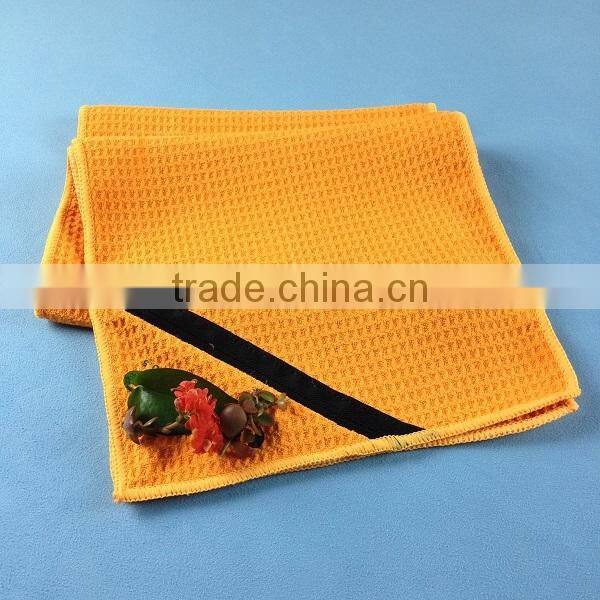 promotion microfiber waffle sport towel with pouch