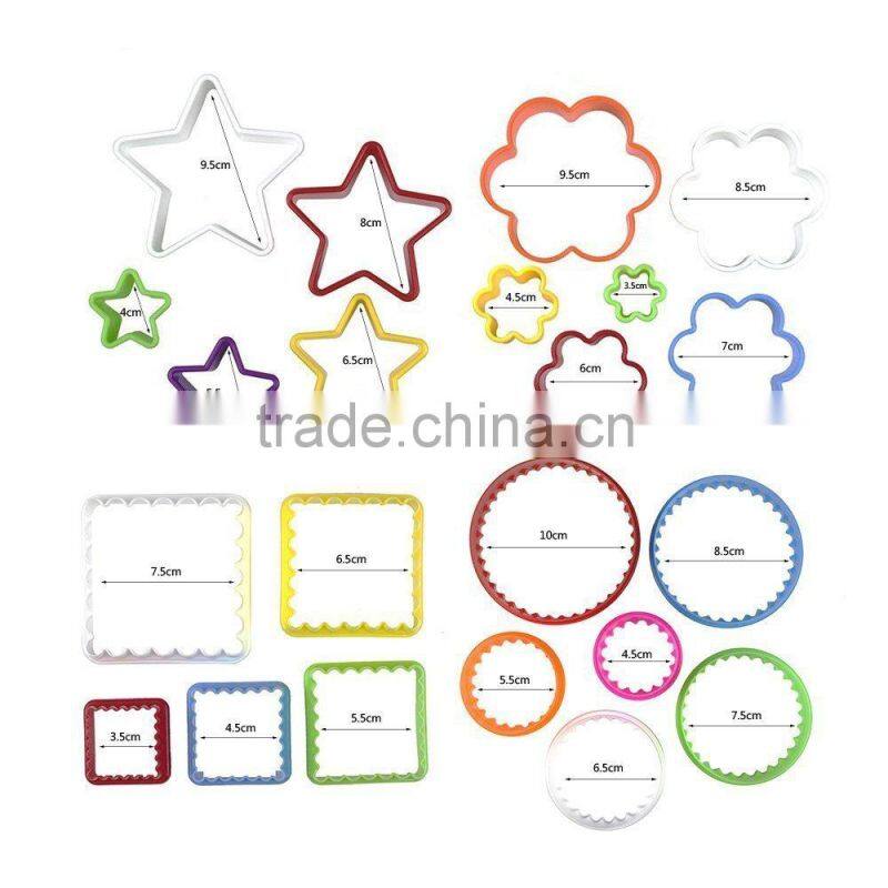 Custom 3D Bakeware Cookie Tools Set Colorful Plastic Round Cookie Cutter