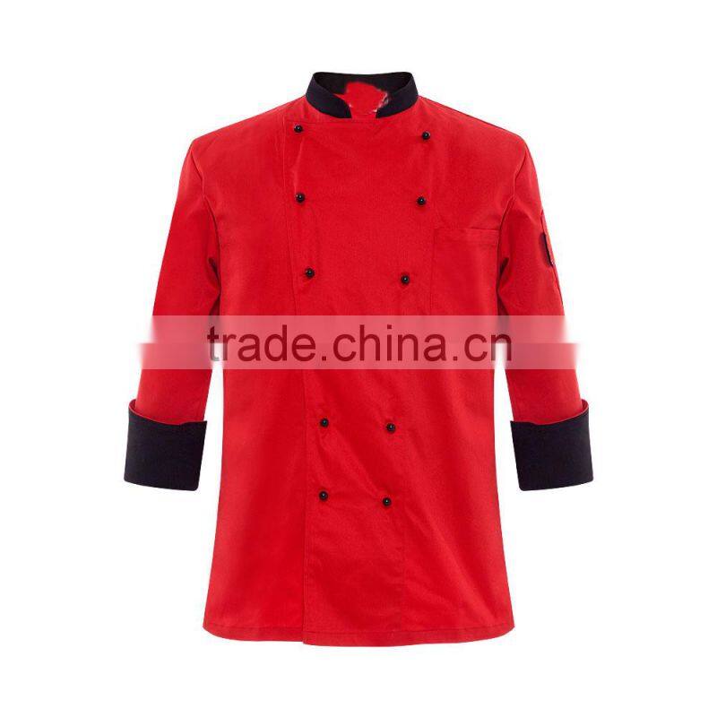 Custom embroidered executive white chef jacket cooking restaurant coat chef