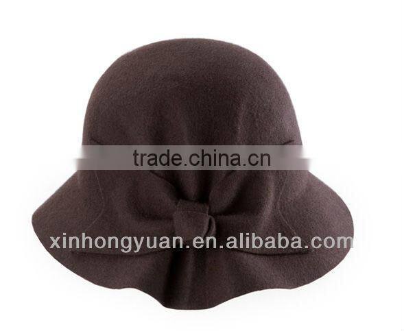 custom autumn and winter new style fashion wool felt hat for girls and women