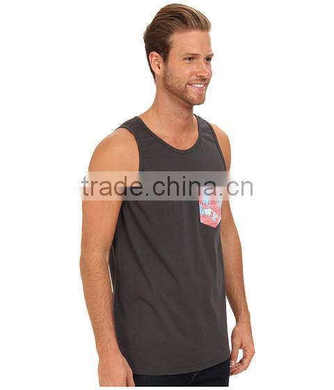 100 Cotton Men Custom Wholesale Plain Loose Tank Top