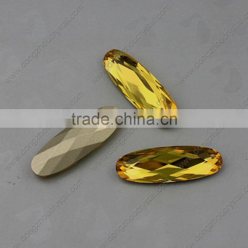 Point back decorative crystal glass beads for evening dresses