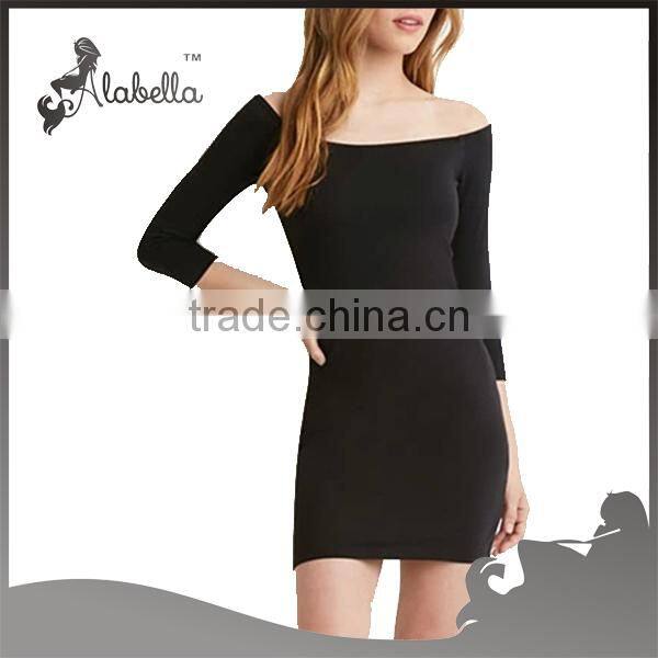 Fashion sexy dress bodycon dress with 3/4 sleeve