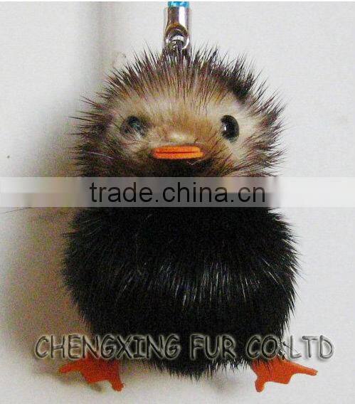 CX-P-14 Cute Genuine Mink Fur Mobile Phone Pendant