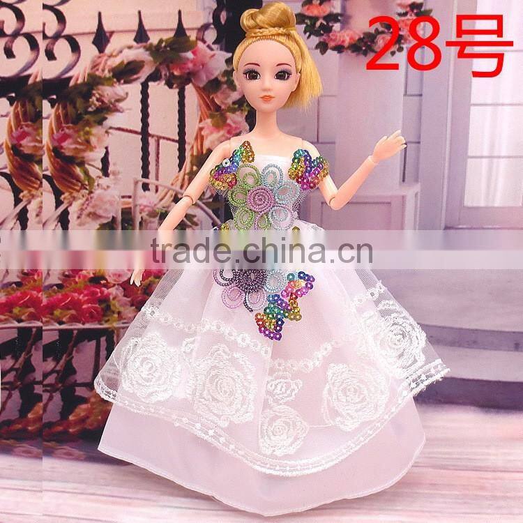 2016 custom beautiful cute fabric11 inch doll clothing for children