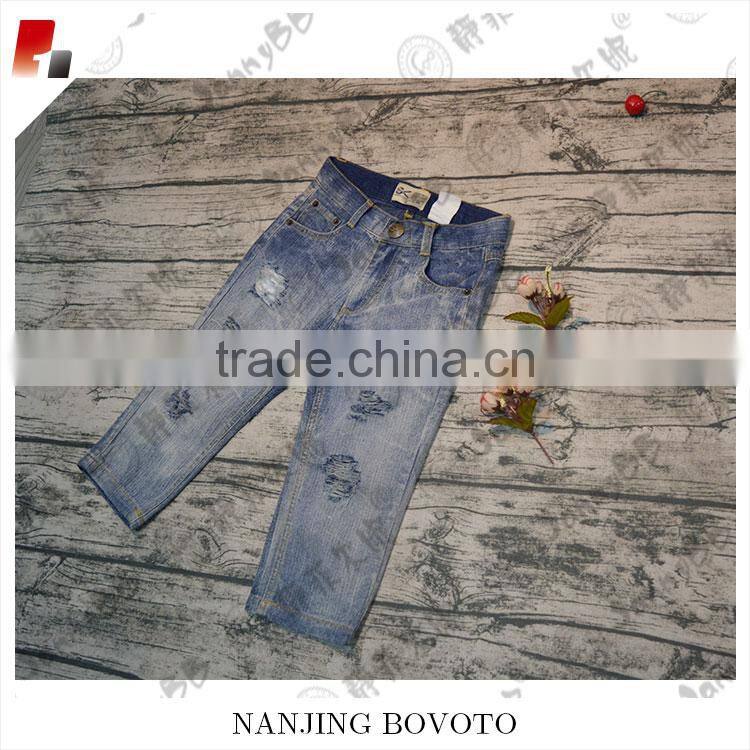 ripped style jeans Handsome boy Slim jeans